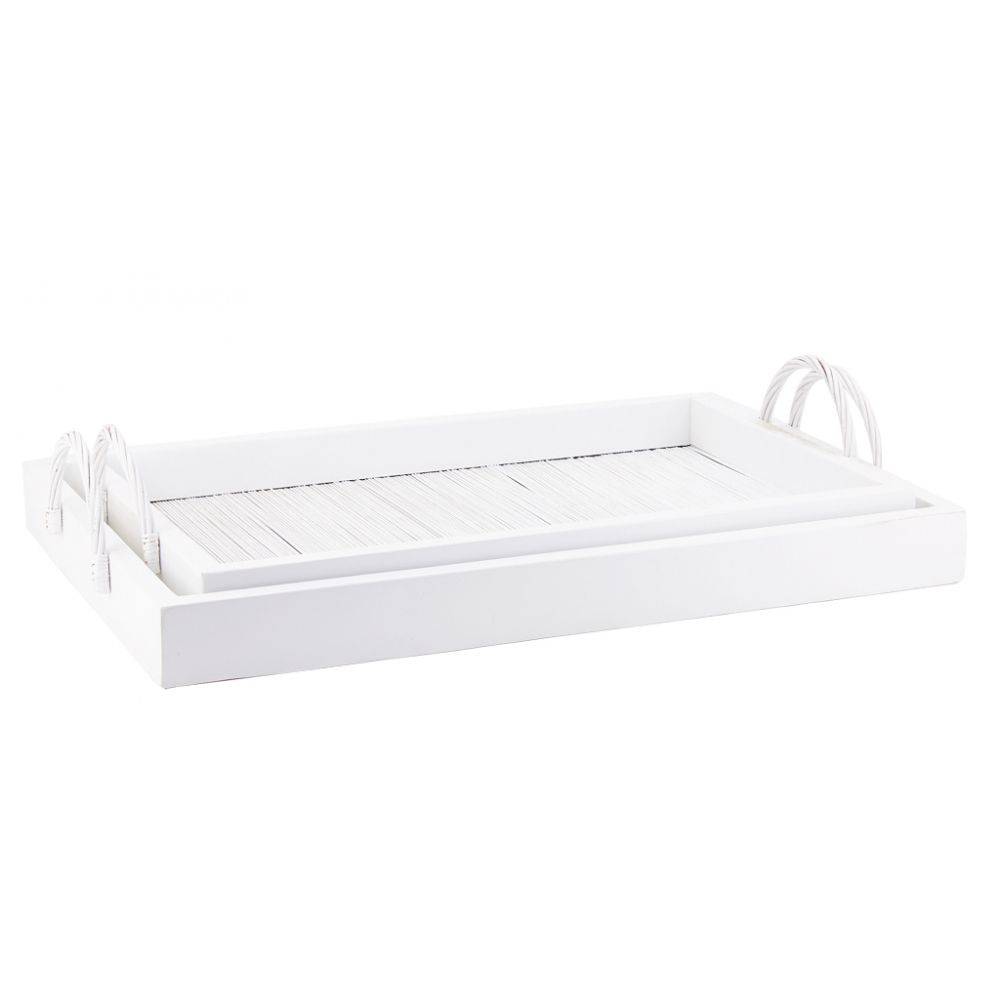 Aubry Gaspard - Plateaux en bambou et bois s (Lot de 2) - Image 3
