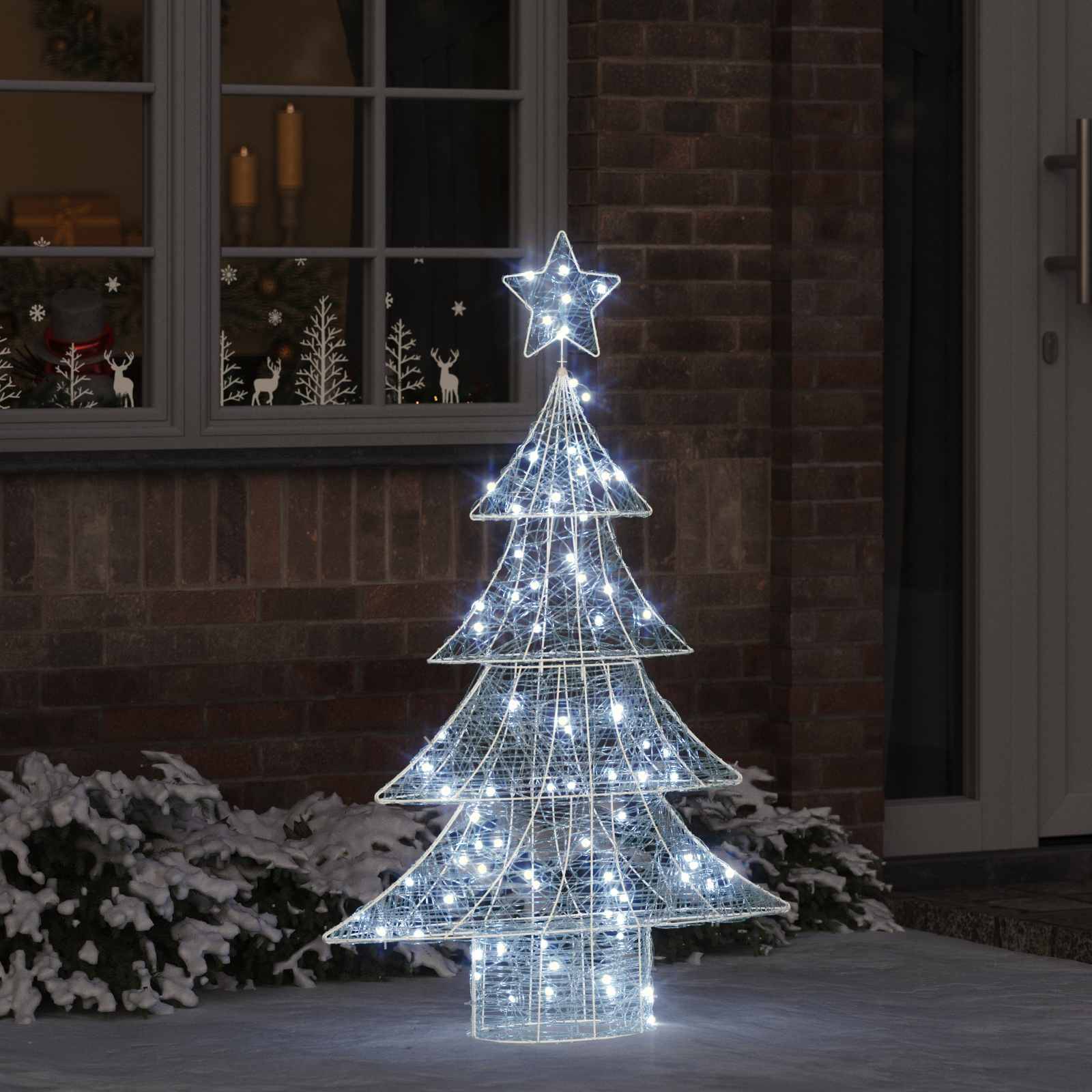 Vidaxl - Sapin de Noël avec 100 LED Blanc froid 120 cm Acrylique vidaXL 42018974 - Image 1