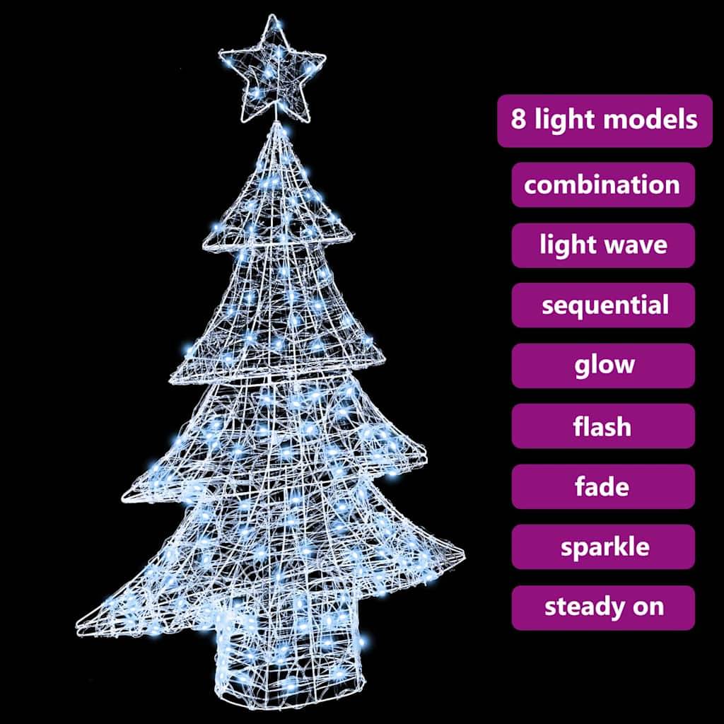 Vidaxl - Sapin de Noël avec 100 LED Blanc froid 120 cm Acrylique vidaXL 42018974 - Image 10