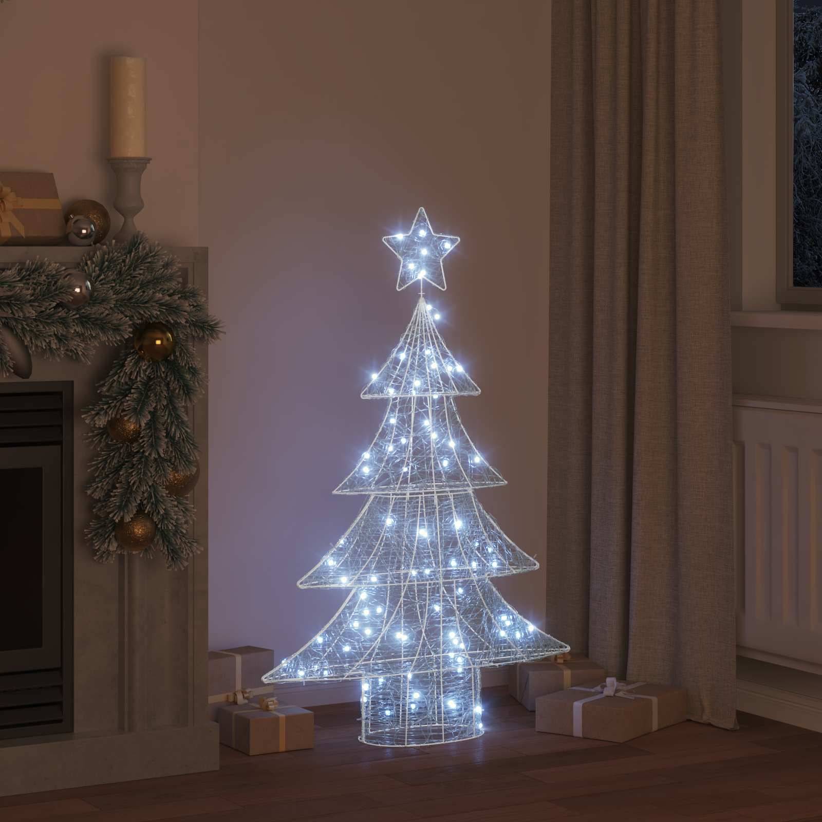 Vidaxl - Sapin de Noël avec 100 LED Blanc froid 120 cm Acrylique vidaXL 42018974 - Image 4
