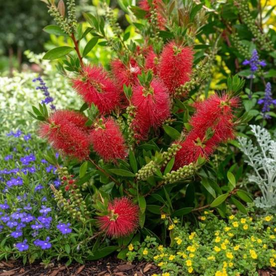 Rince-bouteilles Mini Red®, Callistemon à fleurs Rouge/ - feuillage Persistant - Pot de 3L - 20/40 cm - Image 3