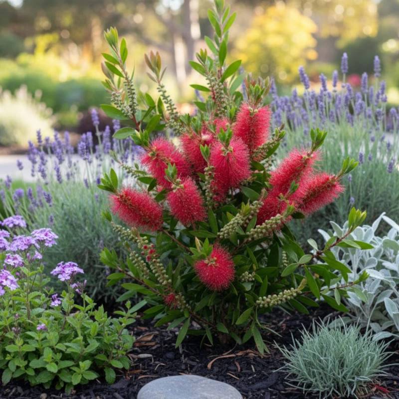 Rince-bouteilles Mini Red®, Callistemon à fleurs Rouge/ - feuillage Persistant - Pot de 3L - 20/40 cm - Image 4