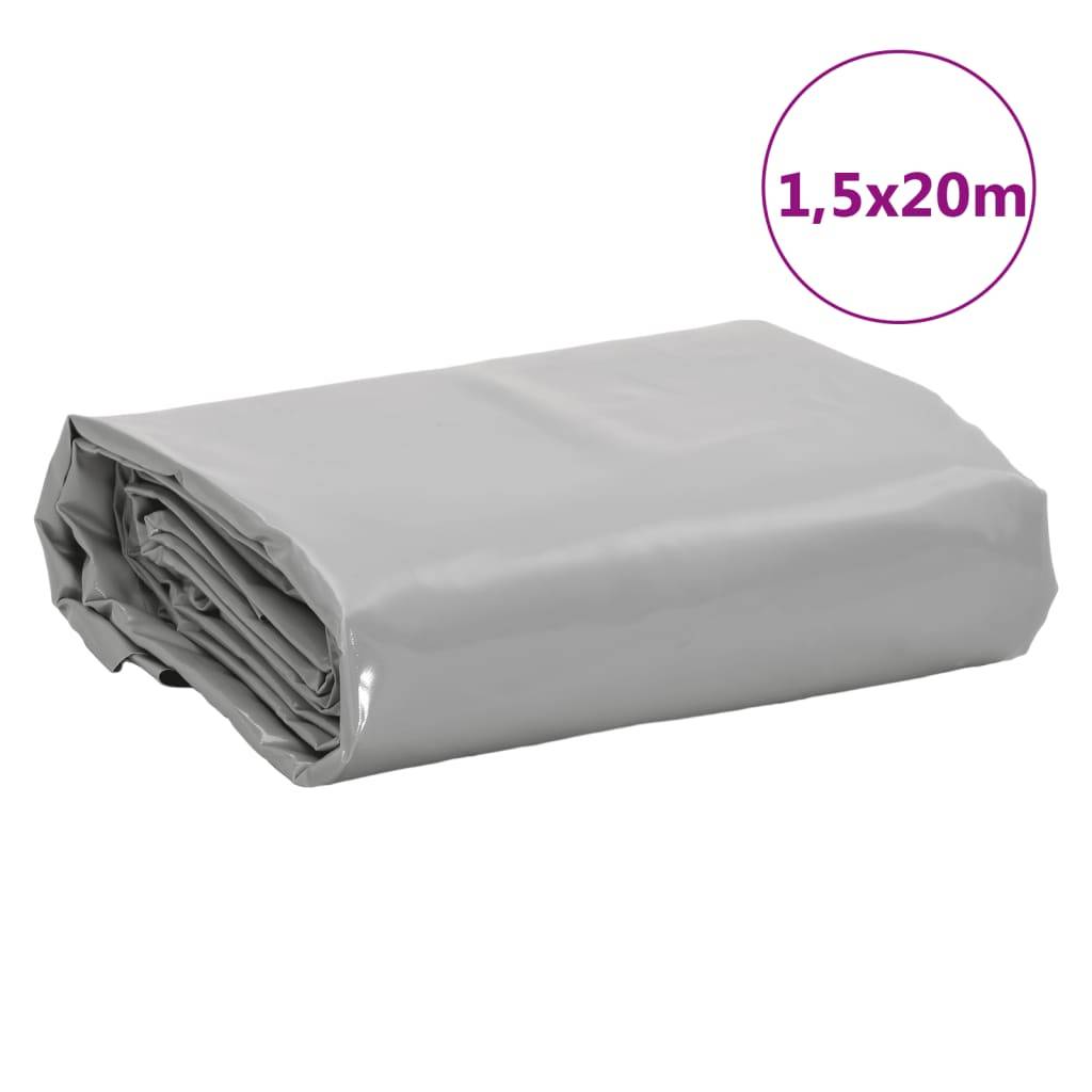 Maison Chic - Bâche de protection | Bâche gris 1,5x20 m 650 g/m² Maison Chic - Image 9