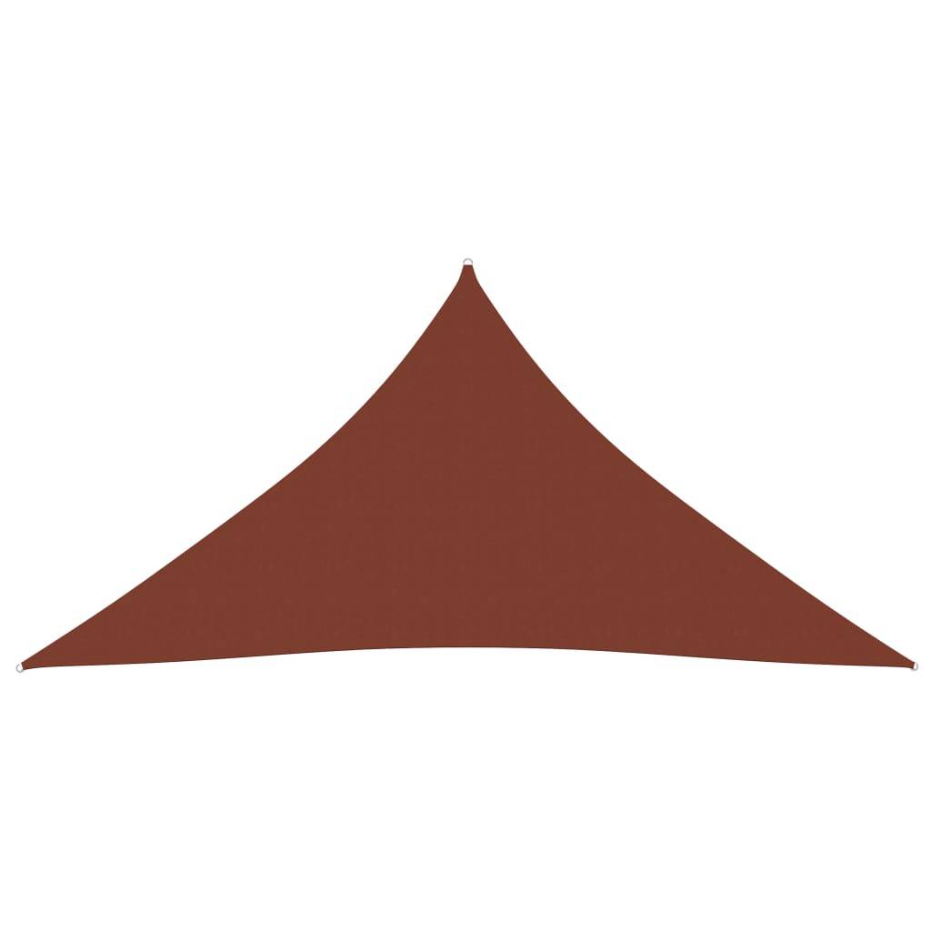 Helloshop26 - Voile toile d'ombrage parasol tissu oxford triangulaire 3 x 4 x 4 m terre cuite - Image 2