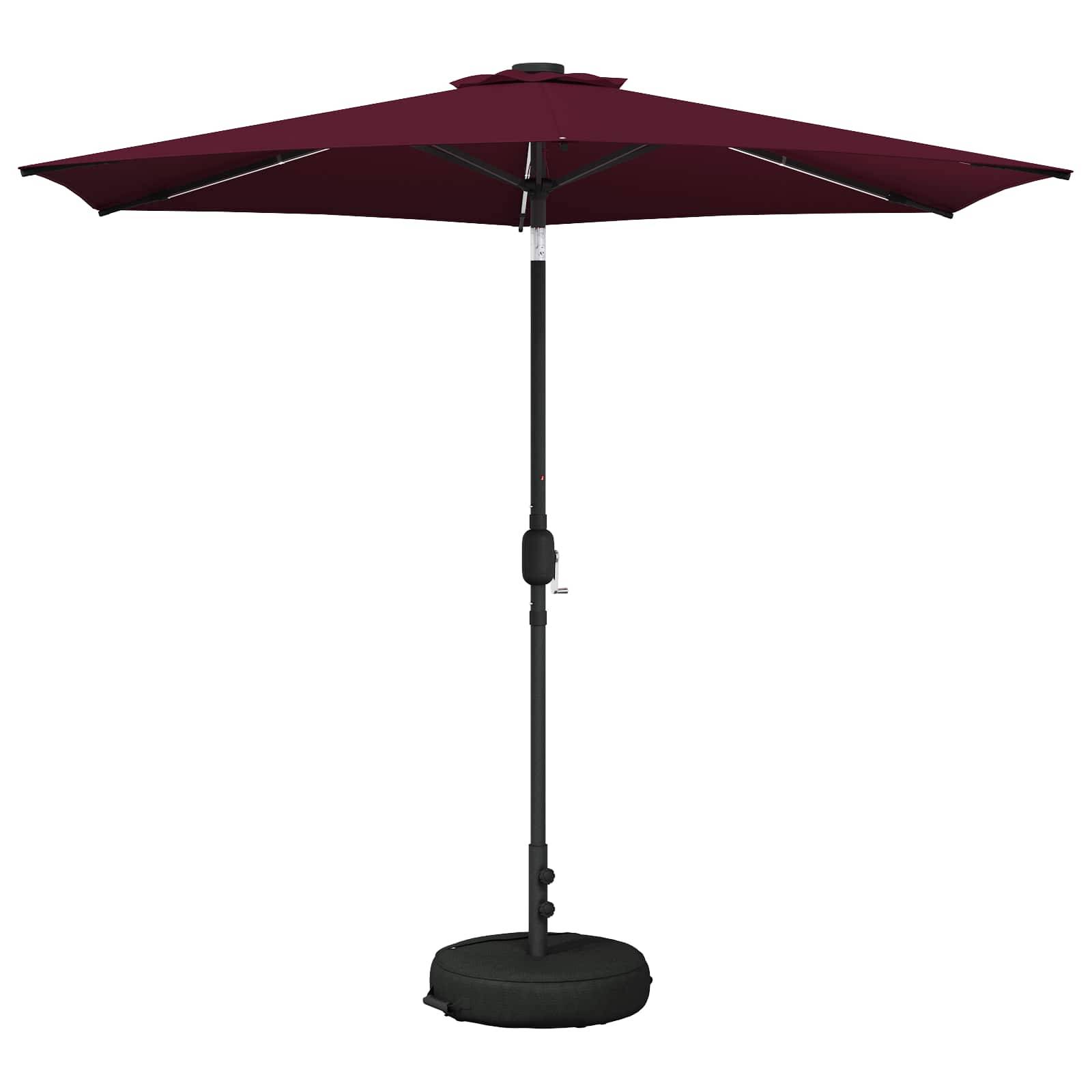 Parasol polyester bordeaux 269 x 269 x 235 cm - PANGIVO - Image 2