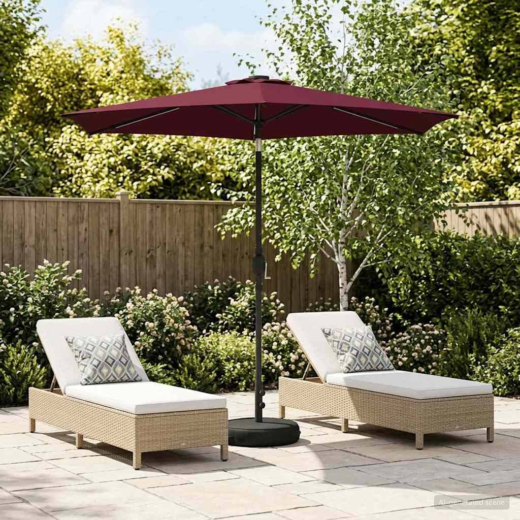 Parasol polyester bordeaux 269 x 269 x 235 cm - PANGIVO - Image 1