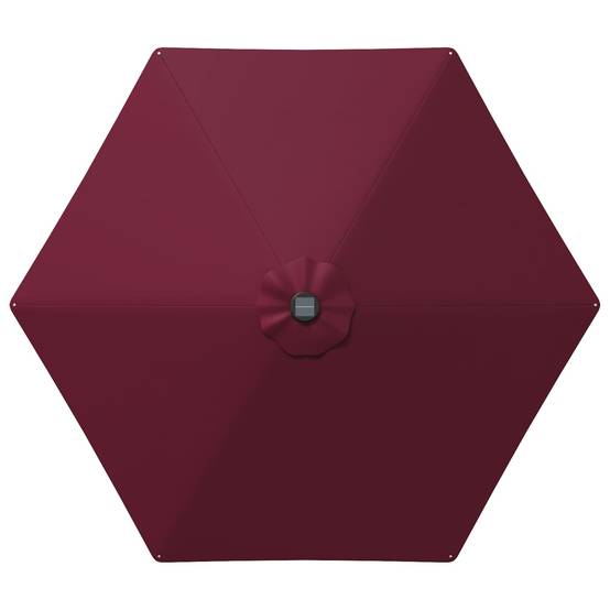 Parasol polyester bordeaux 269 x 269 x 235 cm - PANGIVO - Image 5