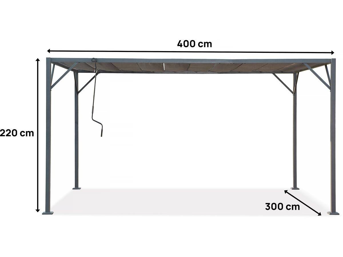 Habitat Et Jardin - Pergola Bioclimatique En Tissu "lodge" 3 X 4 M - Anthracite -habitat Et Jardin - Image 3