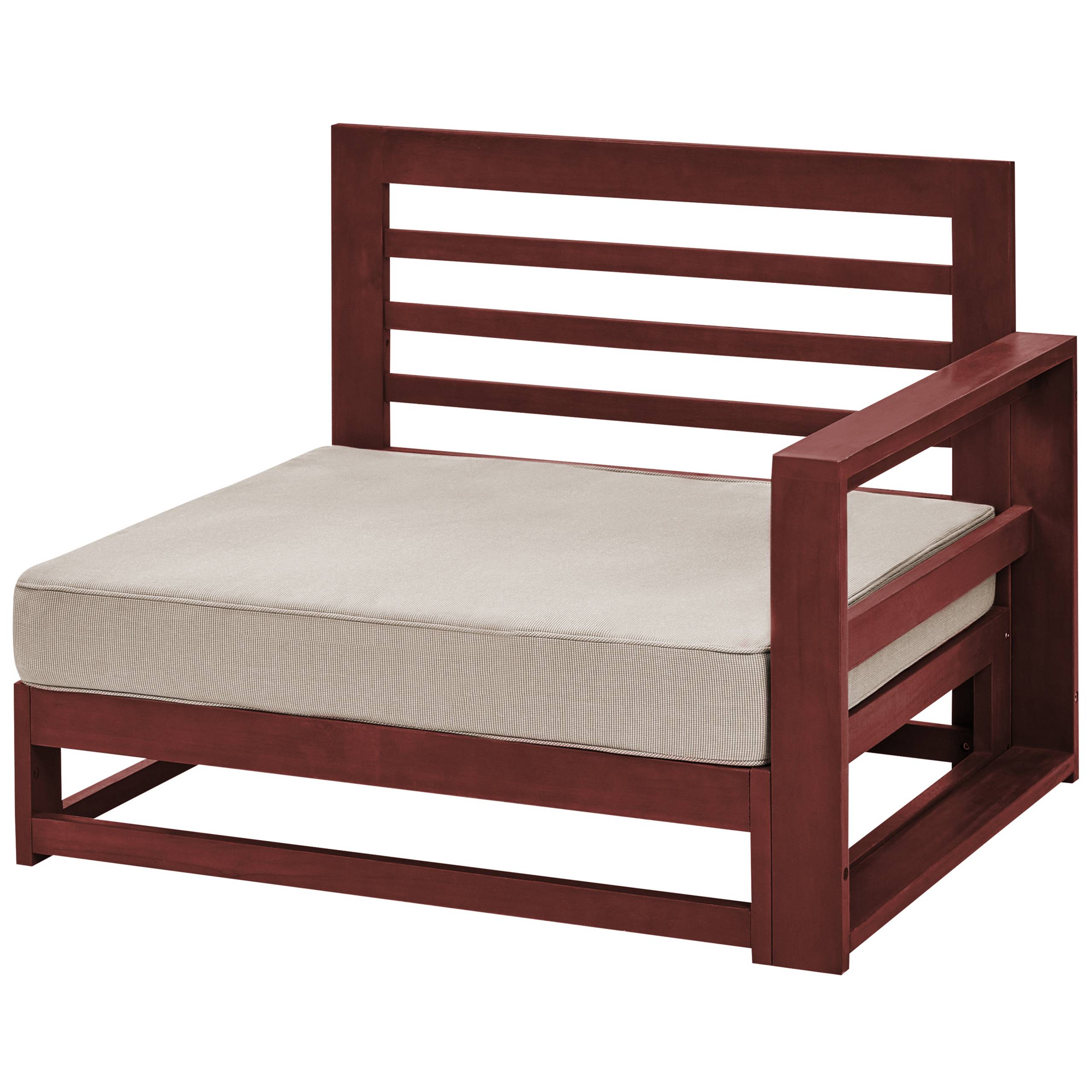 Beliani - Canapé de Jardin Acajou et Taupe en Bois d'Acacia Confort d'Assise Optimal avec Coussins pour Ensemble 2 Places Angle - Image 6