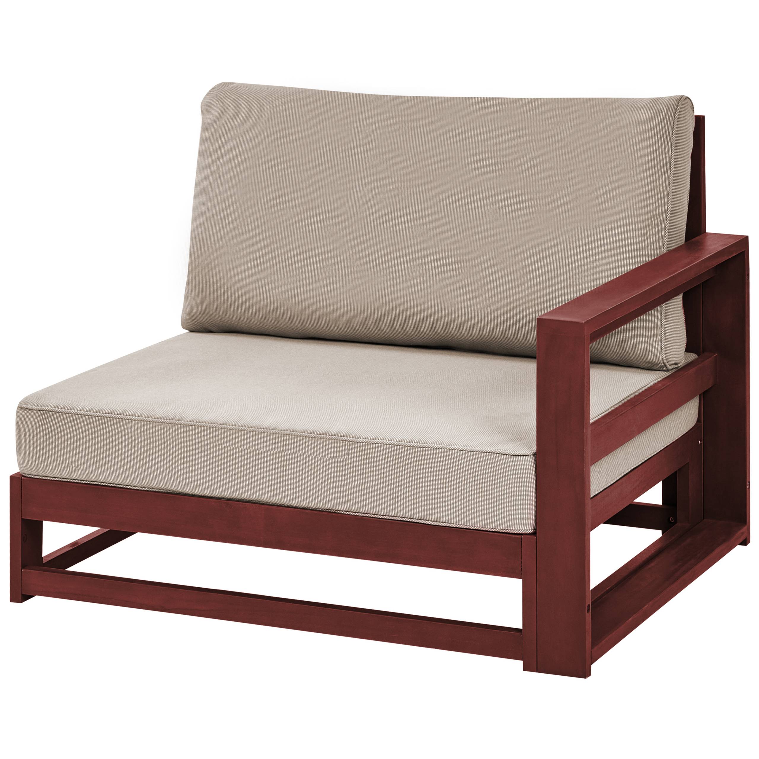 Beliani - Canapé de Jardin Acajou et Taupe en Bois d'Acacia Confort d'Assise Optimal avec Coussins pour Ensemble 2 Places Angle - Image 5