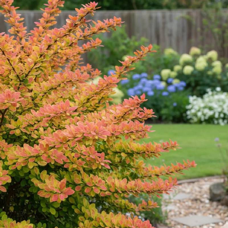 Epine-vinette Orange Torch®, Berberis à fleurs Orange - feuillage Persistant - Pot de 3L - 20/40 cm-  hauteur à maturité De 1,00 m à 1,50 m - Image 4