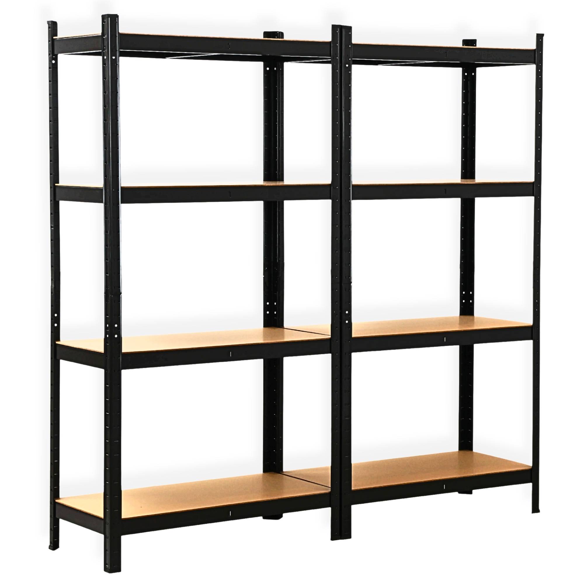 Étagère de garage métallique robuste 160x160cm : charge lourde, modulable, facile à monter 40 cm Noir - Image 1