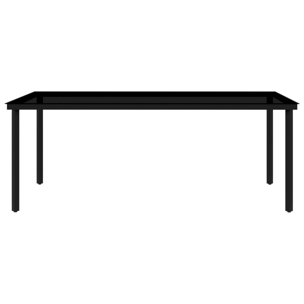 Grand Ensemble Repas 6P 200cm Plastique Aspect Rotin Acier Noir – ComfortXL Outdoor Living - Image 10