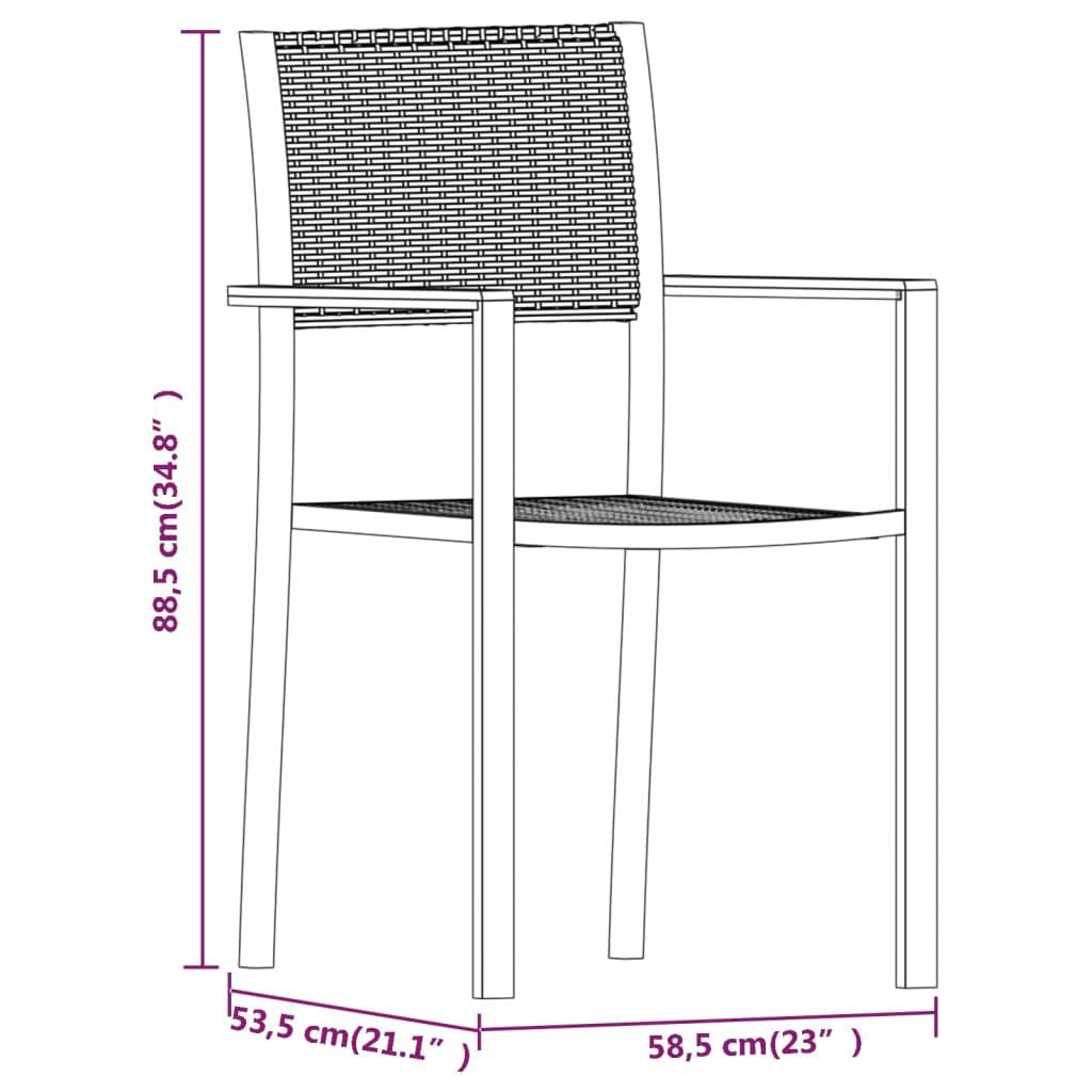 Grand Ensemble Repas 6P 200cm Plastique Aspect Rotin Acier Noir – ComfortXL Outdoor Living - Image 3