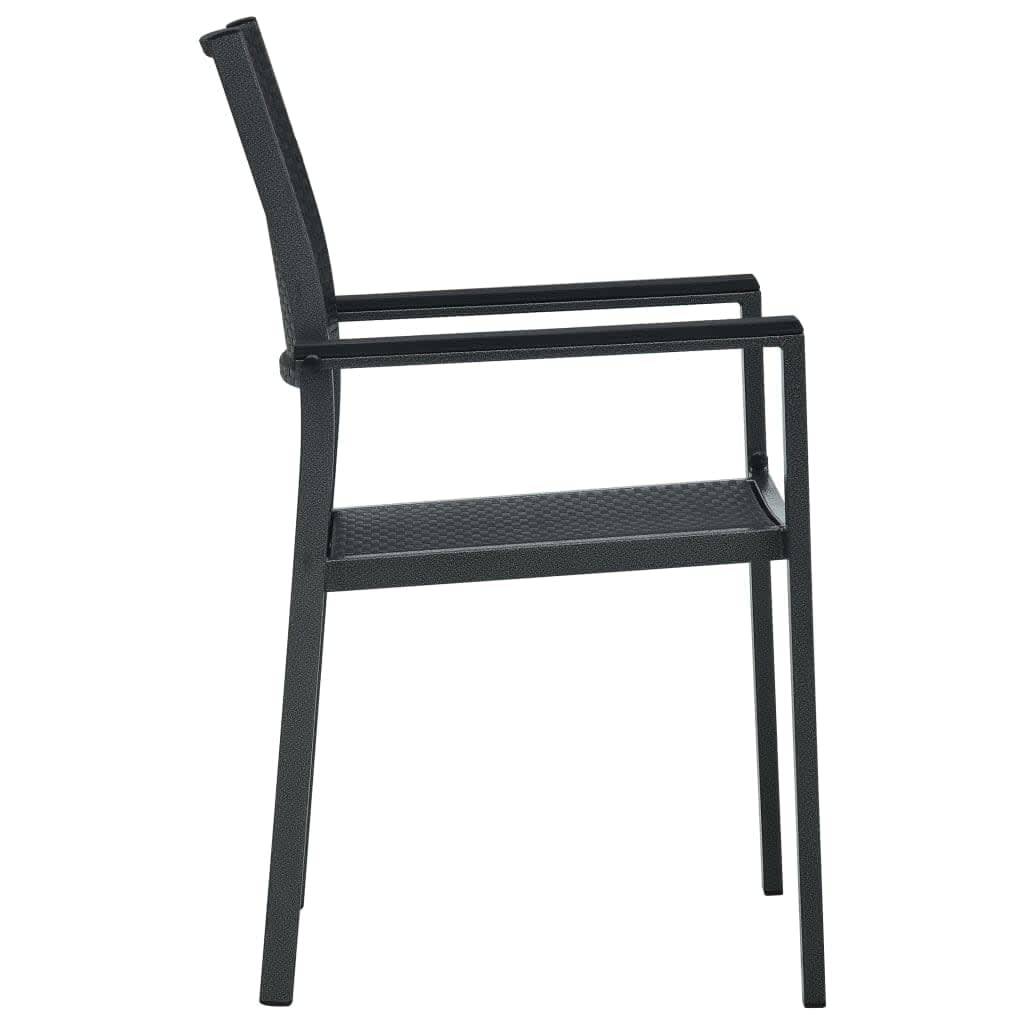Grand Ensemble Repas 6P 200cm Plastique Aspect Rotin Acier Noir – ComfortXL Outdoor Living - Image 5