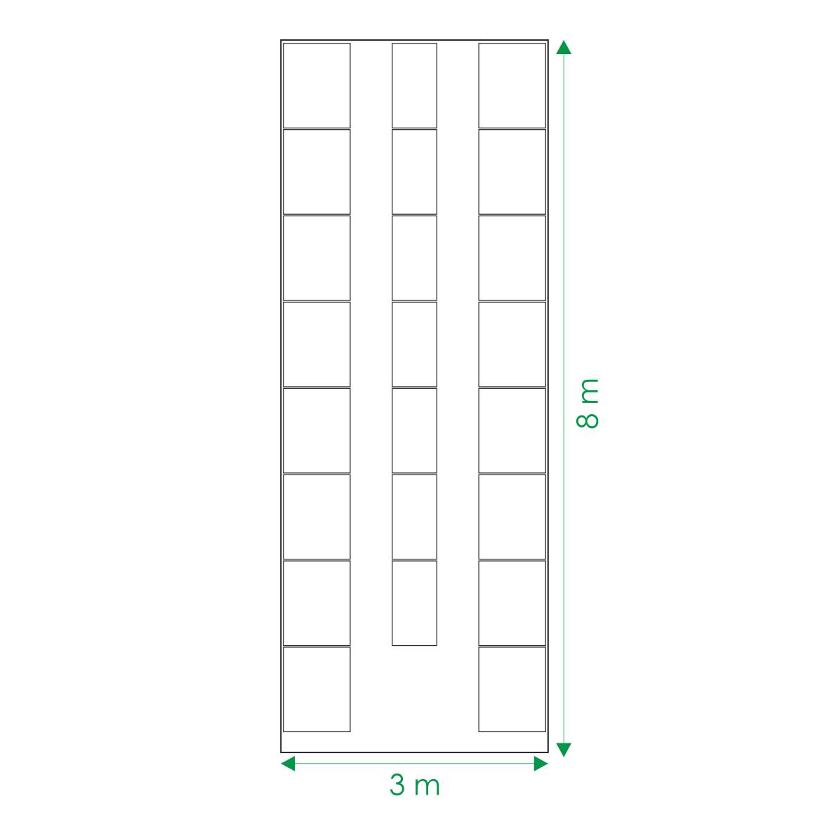 Kit de jardinière surélevées pour une serre 3x8 m, acier galvanisé, Klasika Greenhouses - Image 6