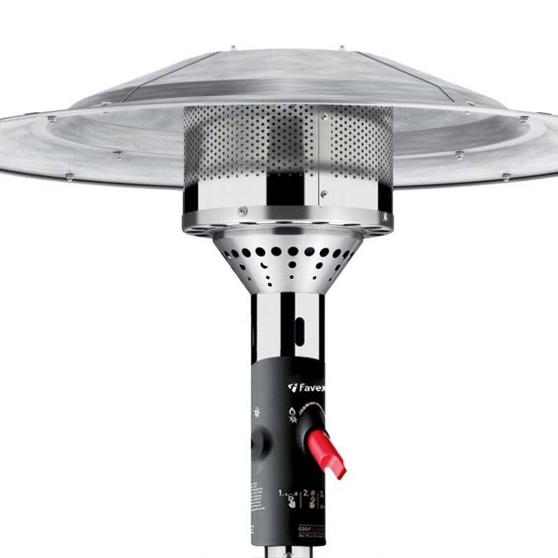 Favex - Parasol chauffant gaz Cosy Elegance Inox - FAVEX - Extérieur - Prêt à l'emploi Livré avec tuyau et détendeur - Jusqu'à 12m² - Image 3