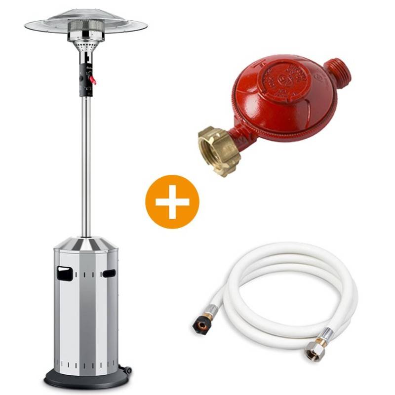 Favex - Parasol chauffant gaz Cosy Elegance Inox - FAVEX - Extérieur - Prêt à l'emploi Livré avec tuyau et détendeur - Jusqu'à 12m² - Image 7