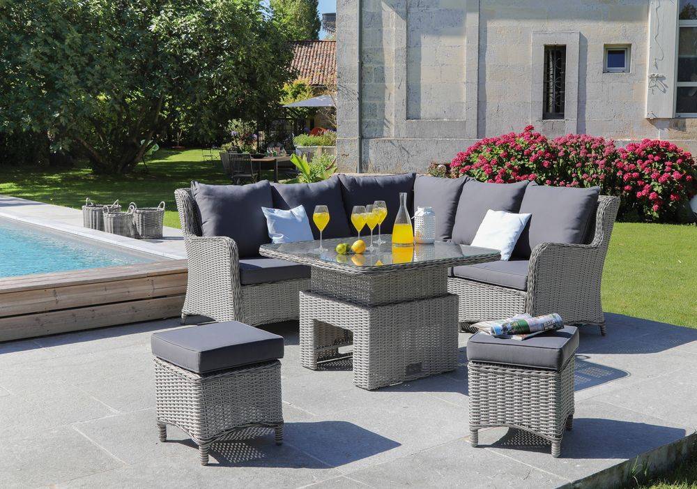 Proloisirs - Salon De Jardin Toulon - Alu/Resine - Grey/Gris PROLOISIRS - Image 3
