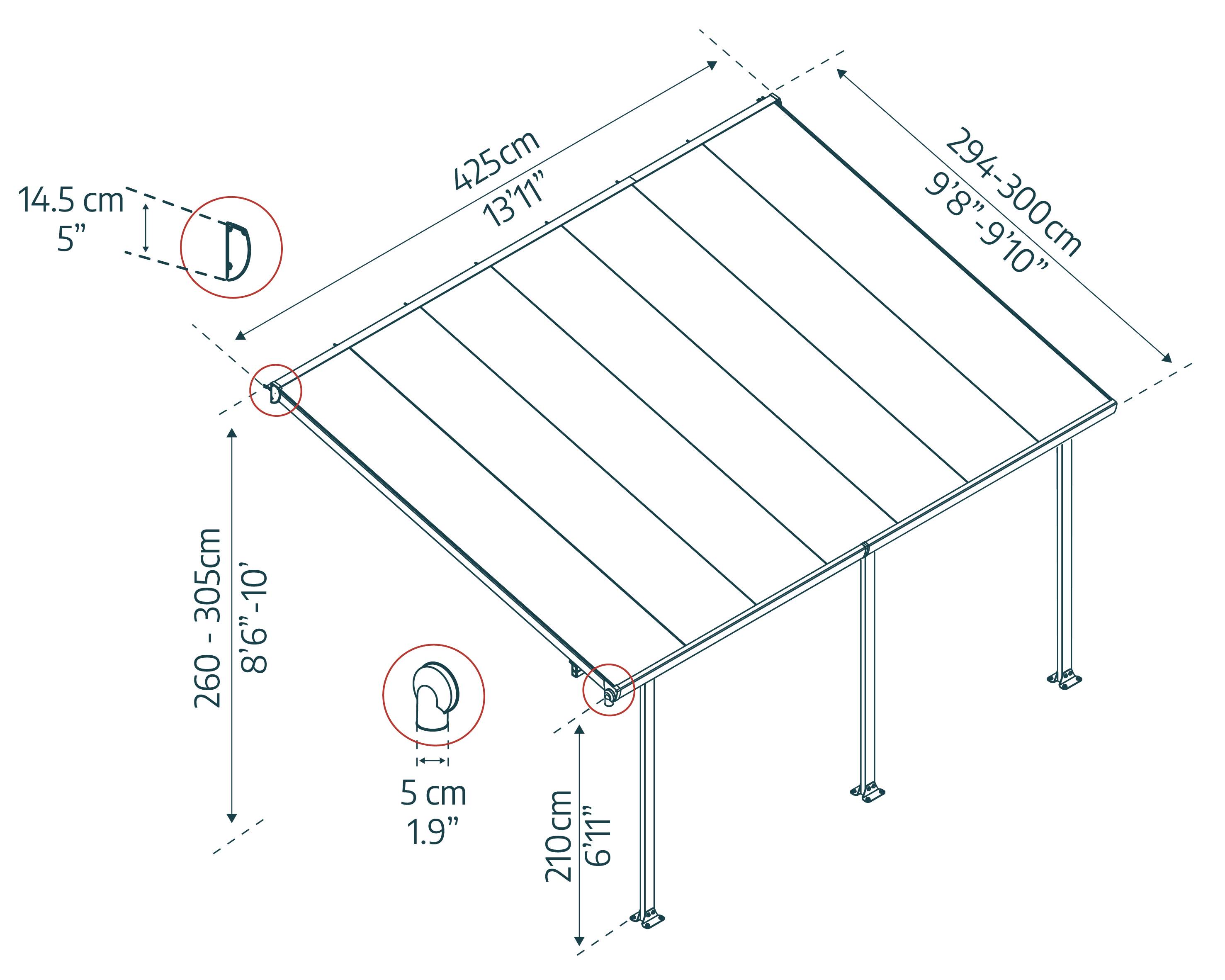 Canopia - Canopia Pergola Feria 3X4,3 Grise - Image 7