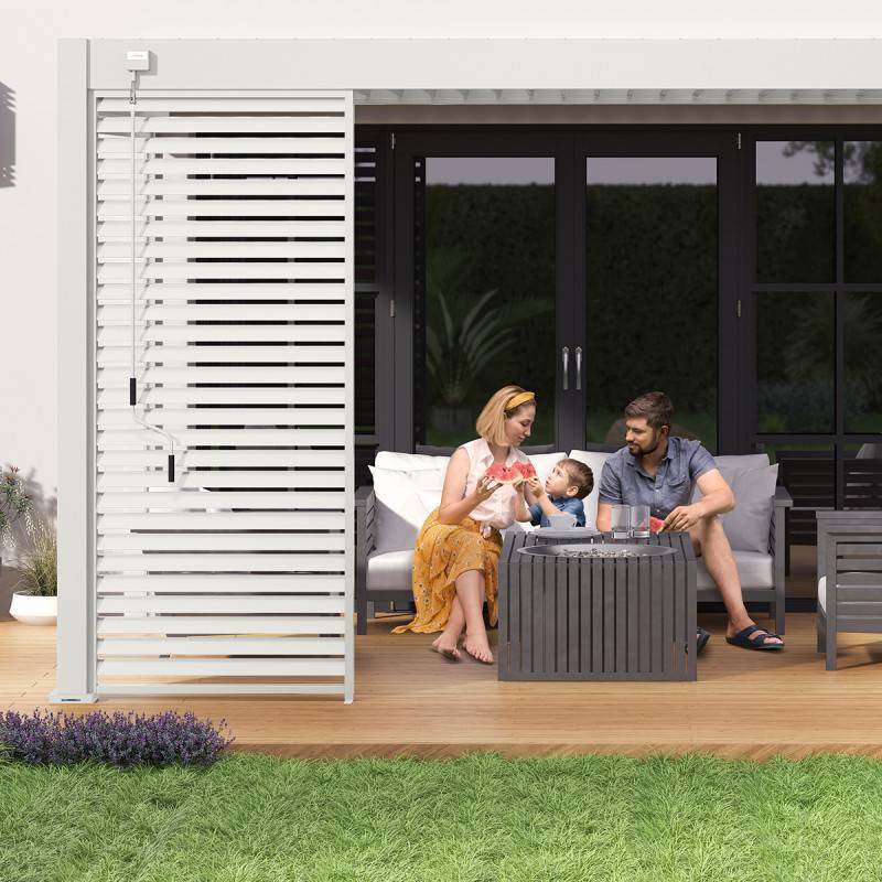 Ombrea - Pergola bioclimatique Ombréa VS adossée 3x4M - blanc - V2 - Image 1