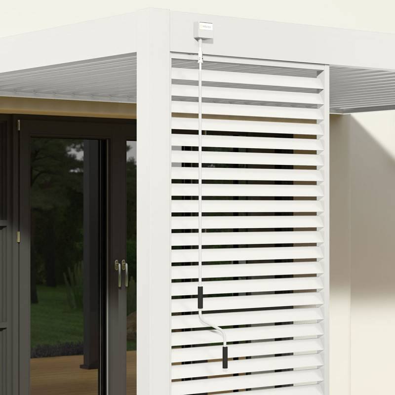 Ombrea - Pergola bioclimatique Ombréa VS adossée 3x4M - blanc - V2 - Image 5