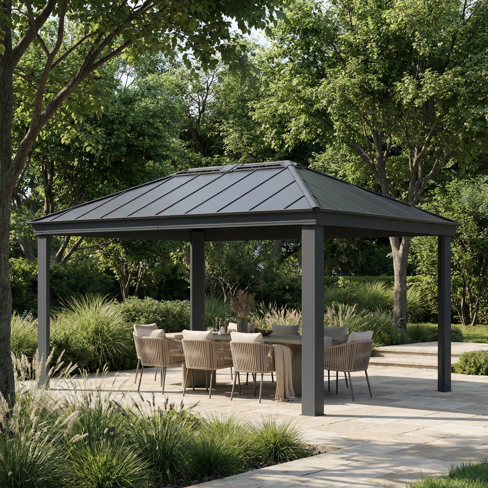 Canopia by Palram - Canopia Tonnelle de jardin Dallas 3,6X6 Gris - Image 3
