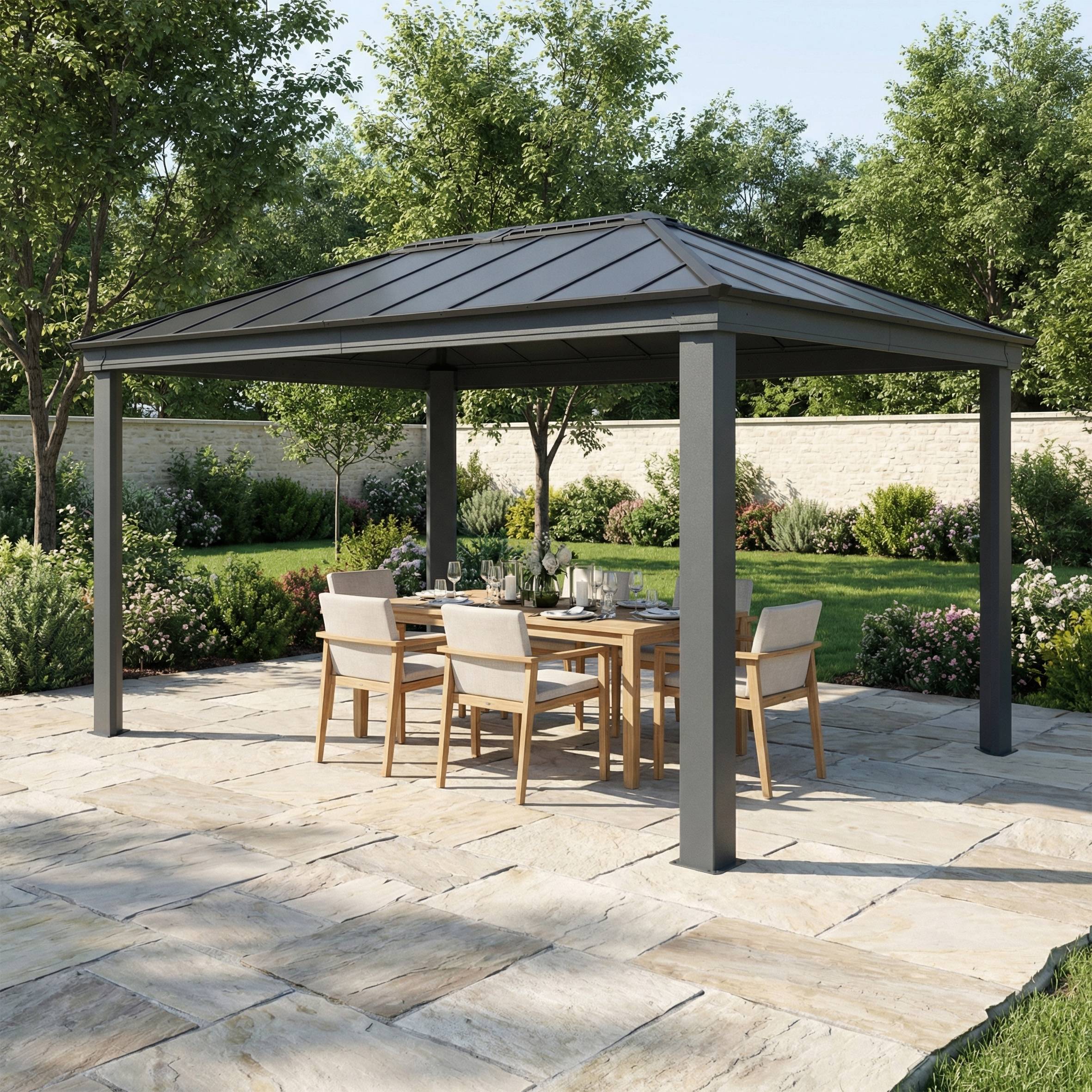 Canopia by Palram - Canopia Tonnelle de jardin Dallas 3,6X6 Gris - Image 4