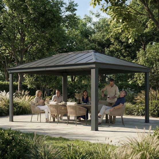 Canopia by Palram - Canopia Tonnelle de jardin Dallas 3,6X6 Gris - Image 2