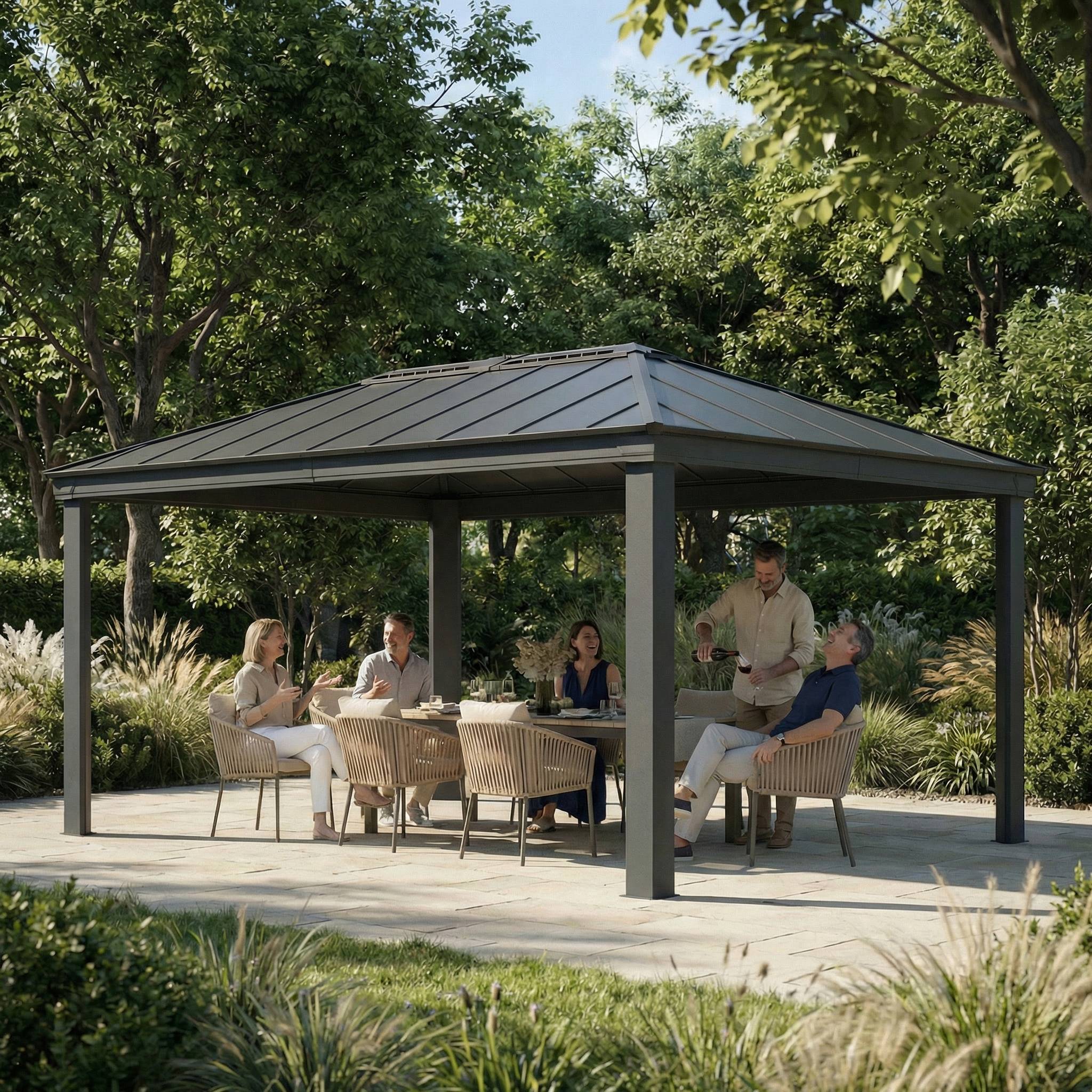 Canopia by Palram - Canopia Tonnelle de jardin Dallas 3,6X6 Gris - Image 2