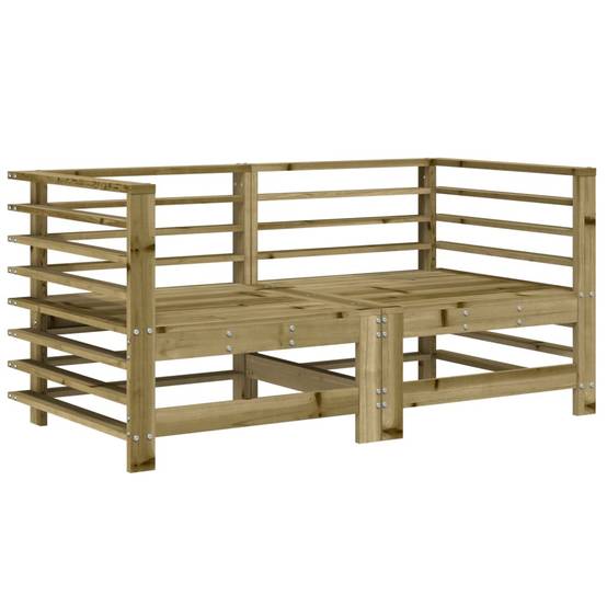 Duo de Canapés d'angle en pin imprégné longue durée avec coussins motif feuille pour un salon de jardin résistant – ComfortXL Outdoor Living - Image 3