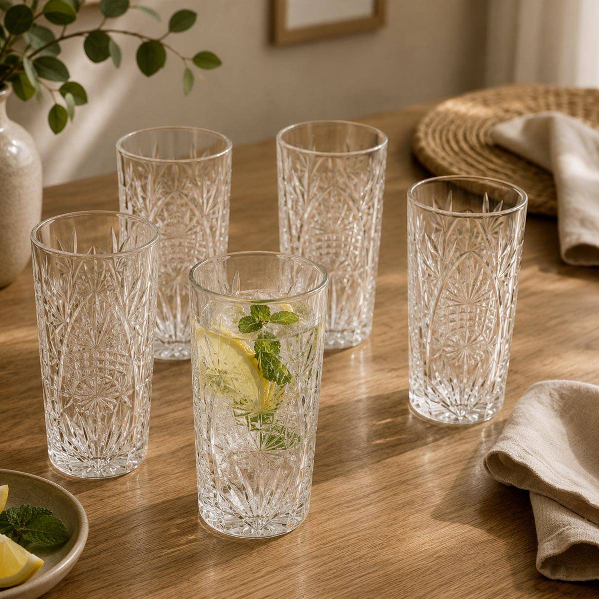 Lot de 6 Verres Hauts "Ayla" 35cl Transparent - Image 3