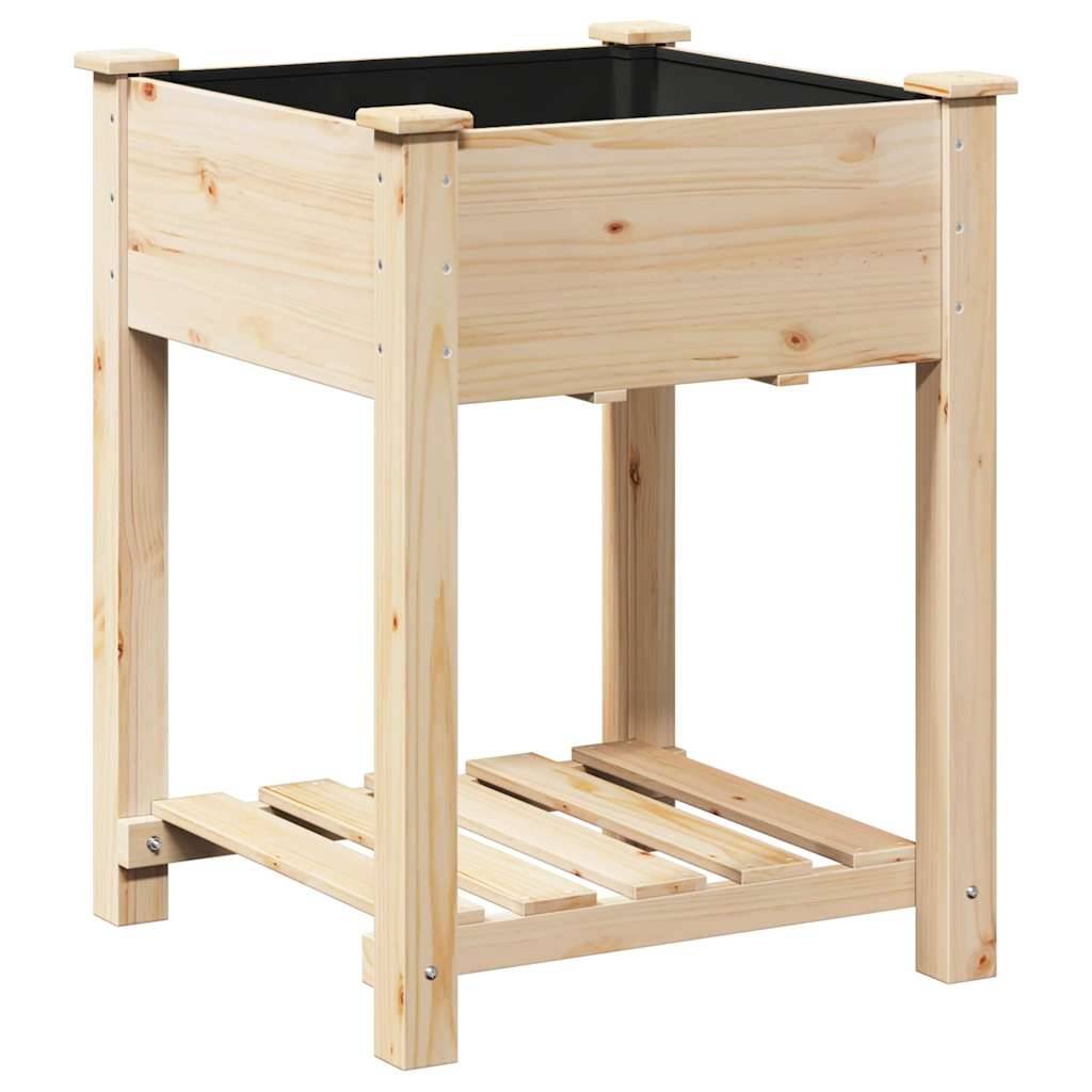 Cache-pot | Bac à fleurs de jardin avec étagère Beige 60,5 x 60 x 76,5 cm - Image 1