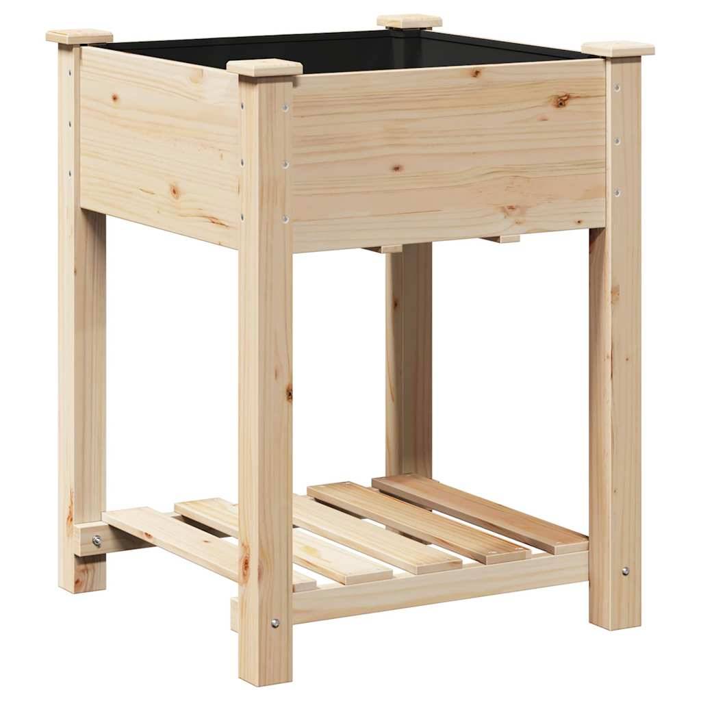 Cache-pot | Bac à fleurs de jardin avec étagère Beige 60,5 x 60 x 76,5 cm - Image 7