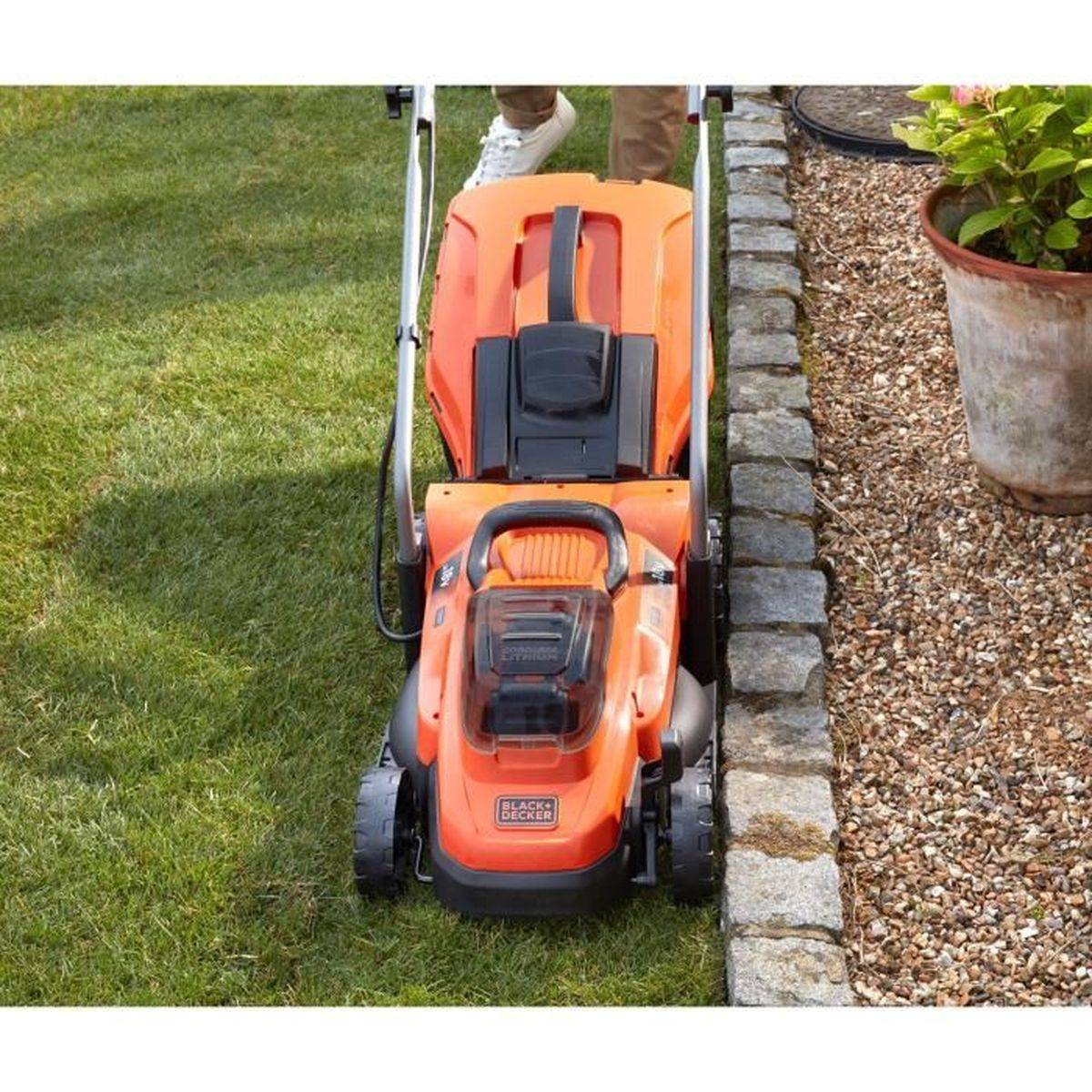 Tondeuse sur batterie 33 cm, sac 35 L, 5 hauteurs 25-65 mm - Black+Decker - Image 8