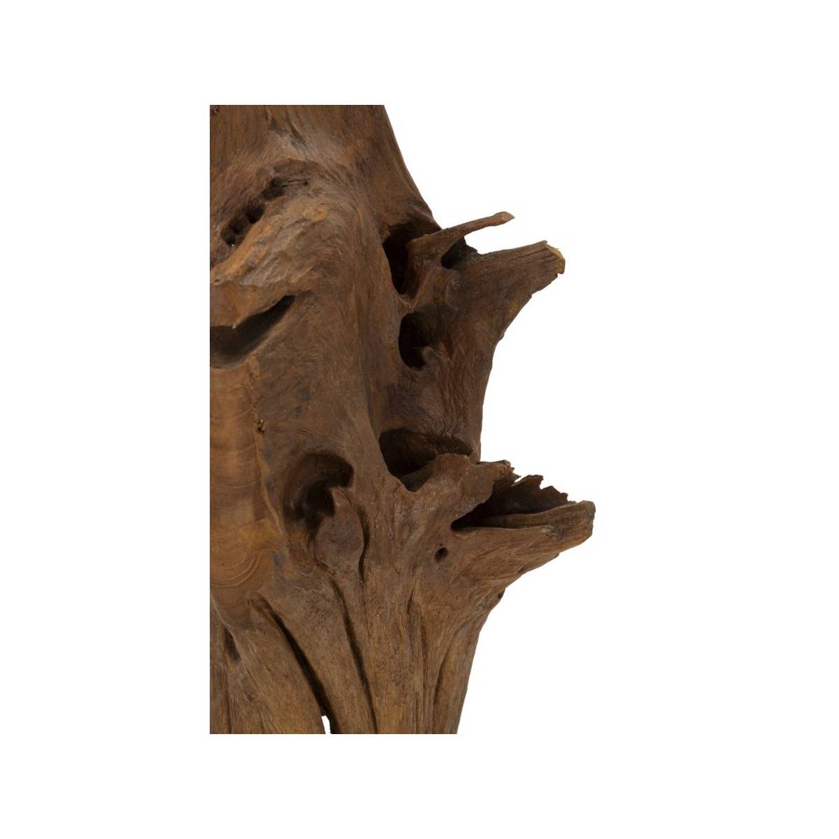 Objet Déco Tronc d'Arbre en Teck "Akars" 64cm Naturel - Image 5