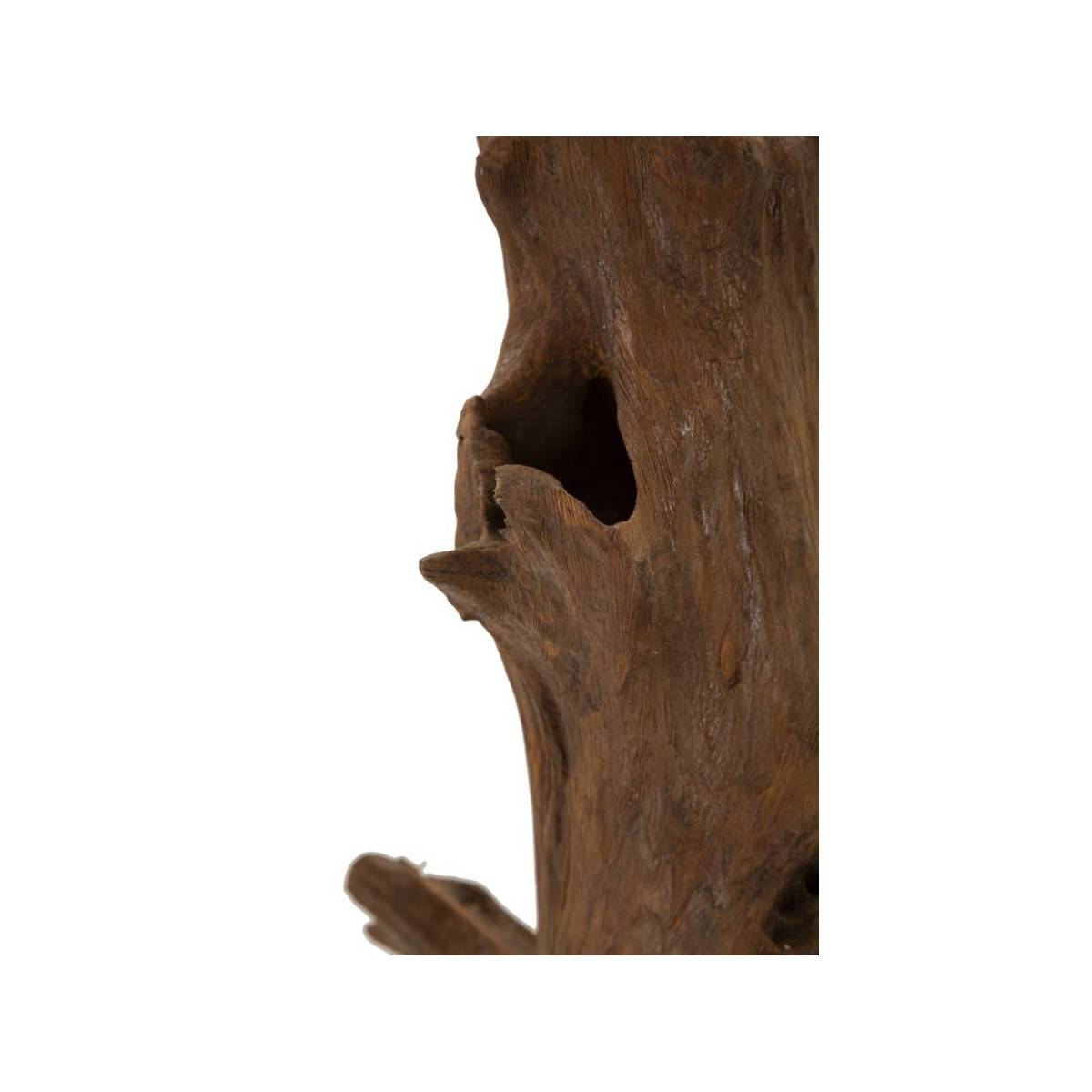 Objet Déco Tronc d'Arbre en Teck "Akars" 64cm Naturel - Image 4