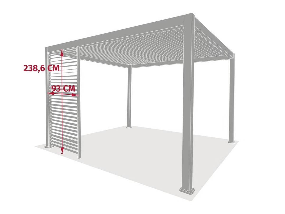 Hesperide - Persienne fixe 1x3m pour pergola Evora argile - Hespéride - Image 2