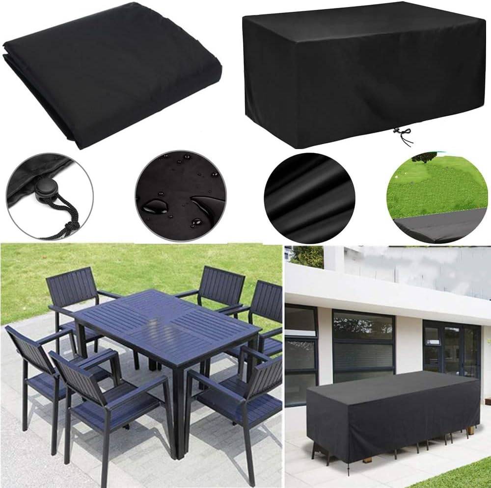 IntiMeg - Housse Salon de Jardin 160x100x75cm Rectangulaire Imperméable Bache de Protection Exterieur Housse de Meuble Anti-UV Tissu Oxford IntiMeg - Image 4
