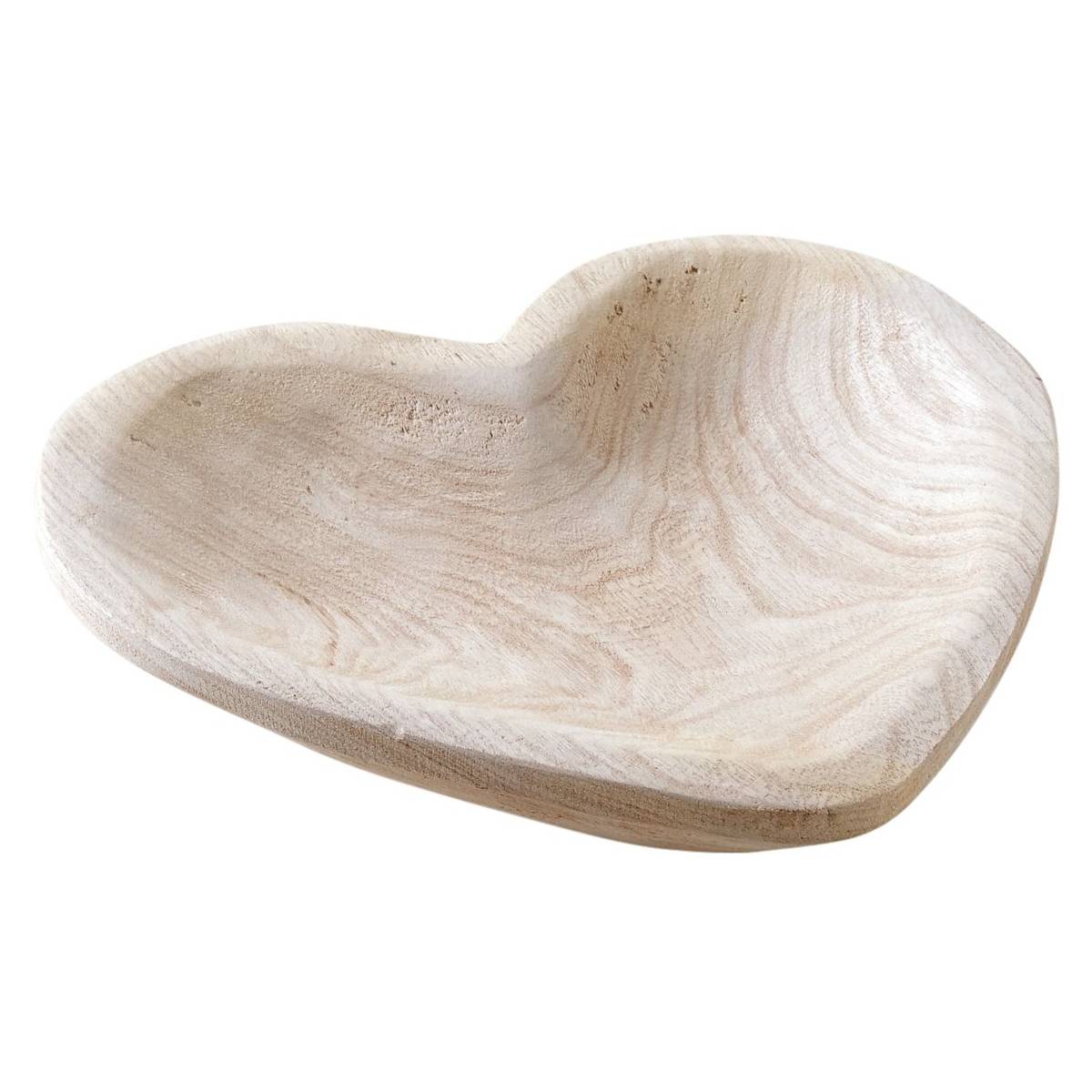 Aubry Gaspard - Récipient forme de coeur en paulownia 26 cm