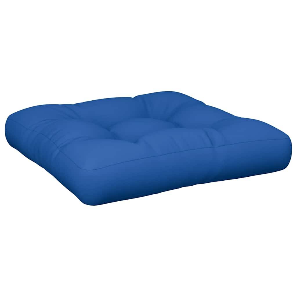 Coussin de palette bleu 58x58x10 cm tissu Maison Chic - Image 1