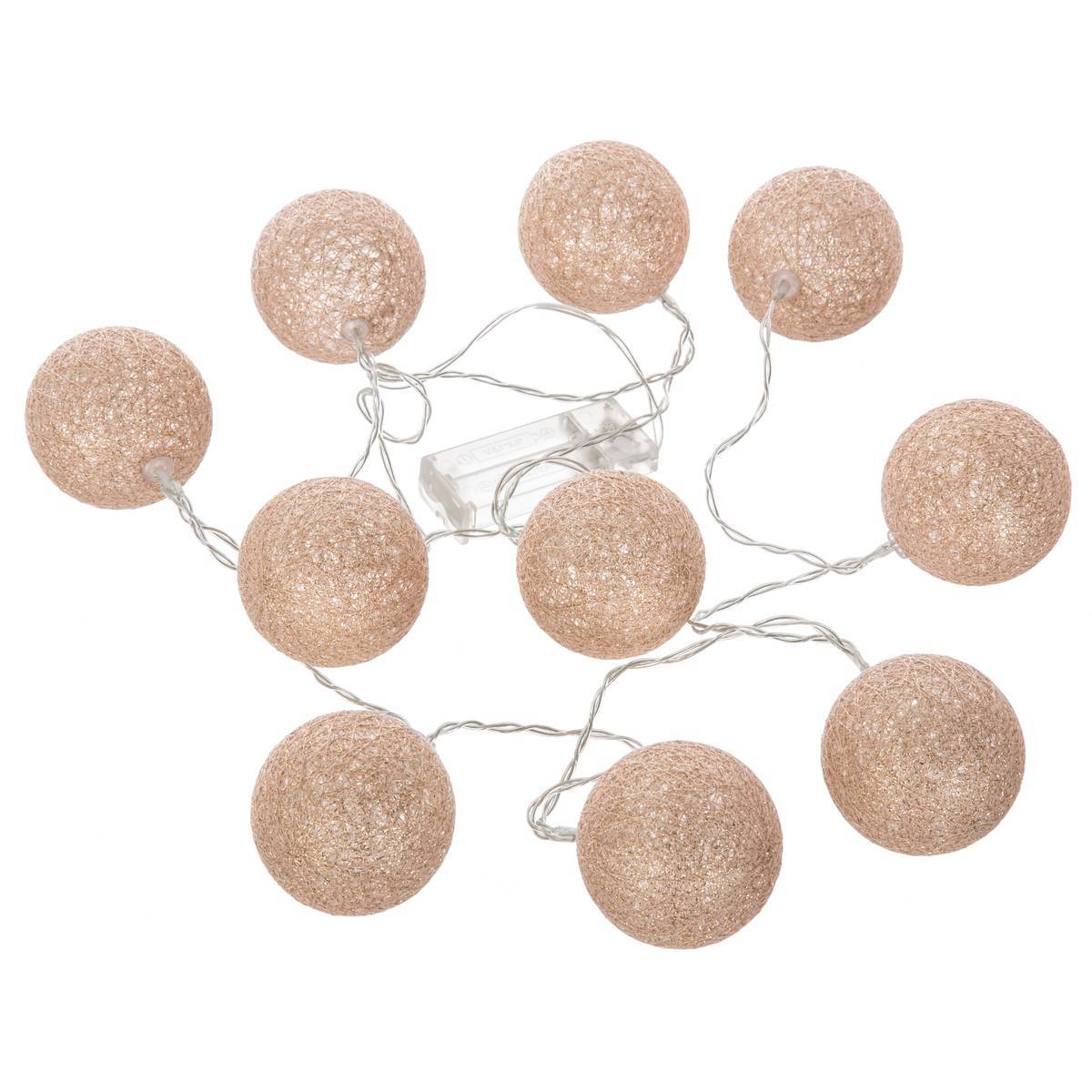 Atmosphera - Guirlande LED à piles 10 boules D.6cm or - Atmosphera Créateur d'intérieur - Image 2