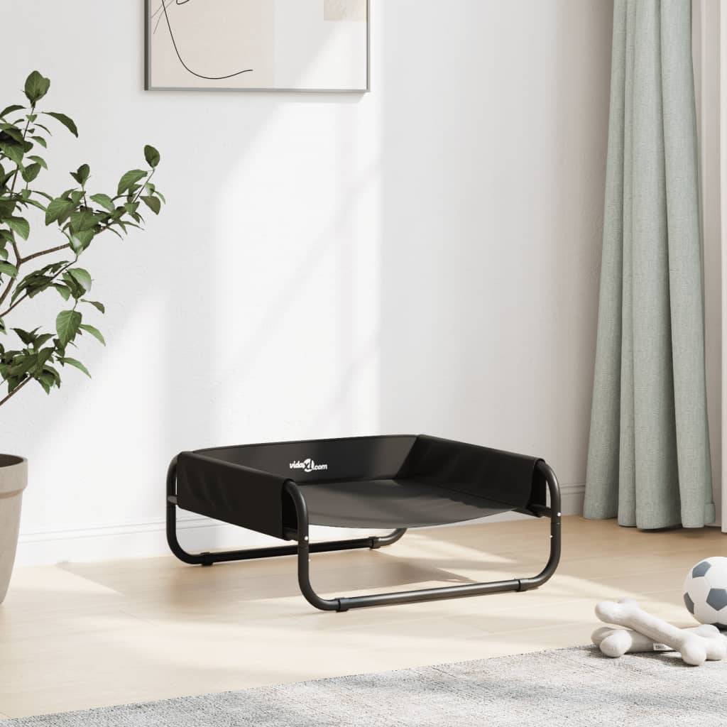 Lit surélevé pour chien tissu Oxford et acier anthracite 57 x 57 x 24 cm - PANGIVO - Image 3