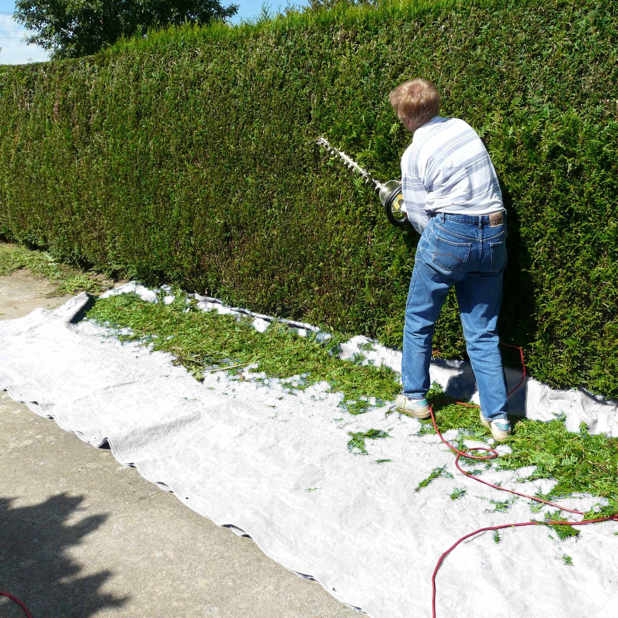 Ecd-Germany - Bâche de Protection Imperméable à l'Eau avec Oeillets - 2 x 3 m 6m² 260g/m² - Polyéthylène PE Blanc - Résistant à la Moisissure - Image 7