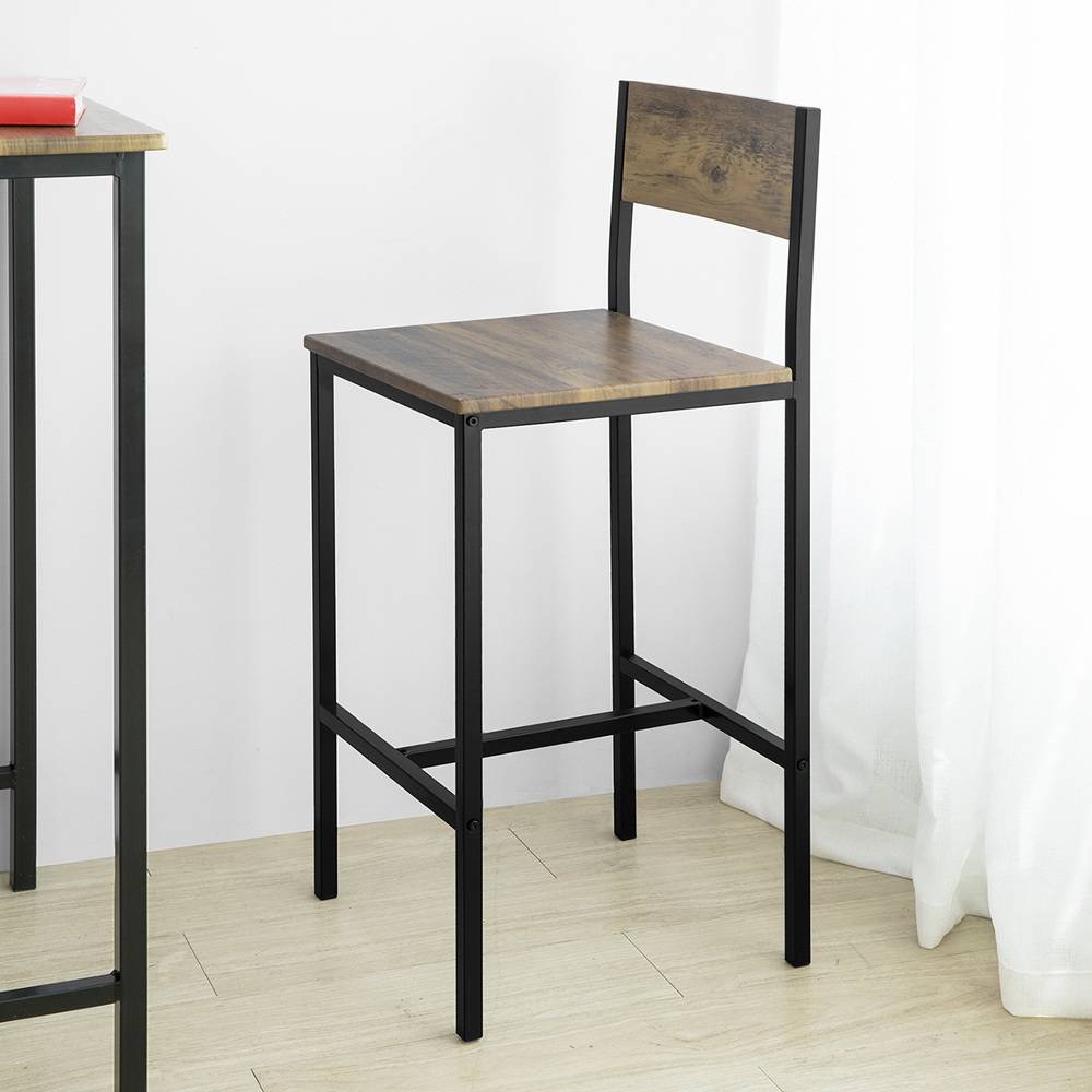 Sobuy - Ensemble Table de Bar + 2 Chaises de Bar Table Mange-Debout Table Haute Cuisine Set de Table + 2 Tabourets de Bar avec Repose-Pieds SoBuy - Image 5