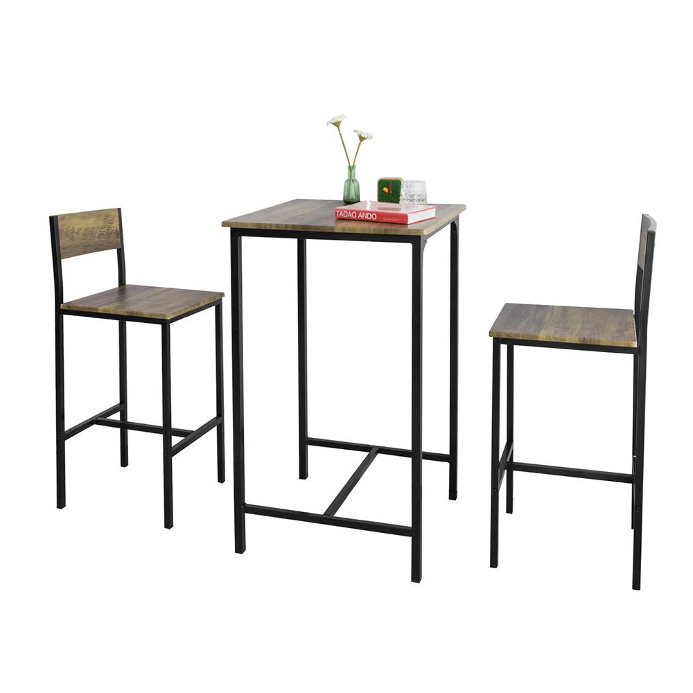 Sobuy - Ensemble Table de Bar + 2 Chaises de Bar Table Mange-Debout Table Haute Cuisine Set de Table + 2 Tabourets de Bar avec Repose-Pieds SoBuy - Image 1