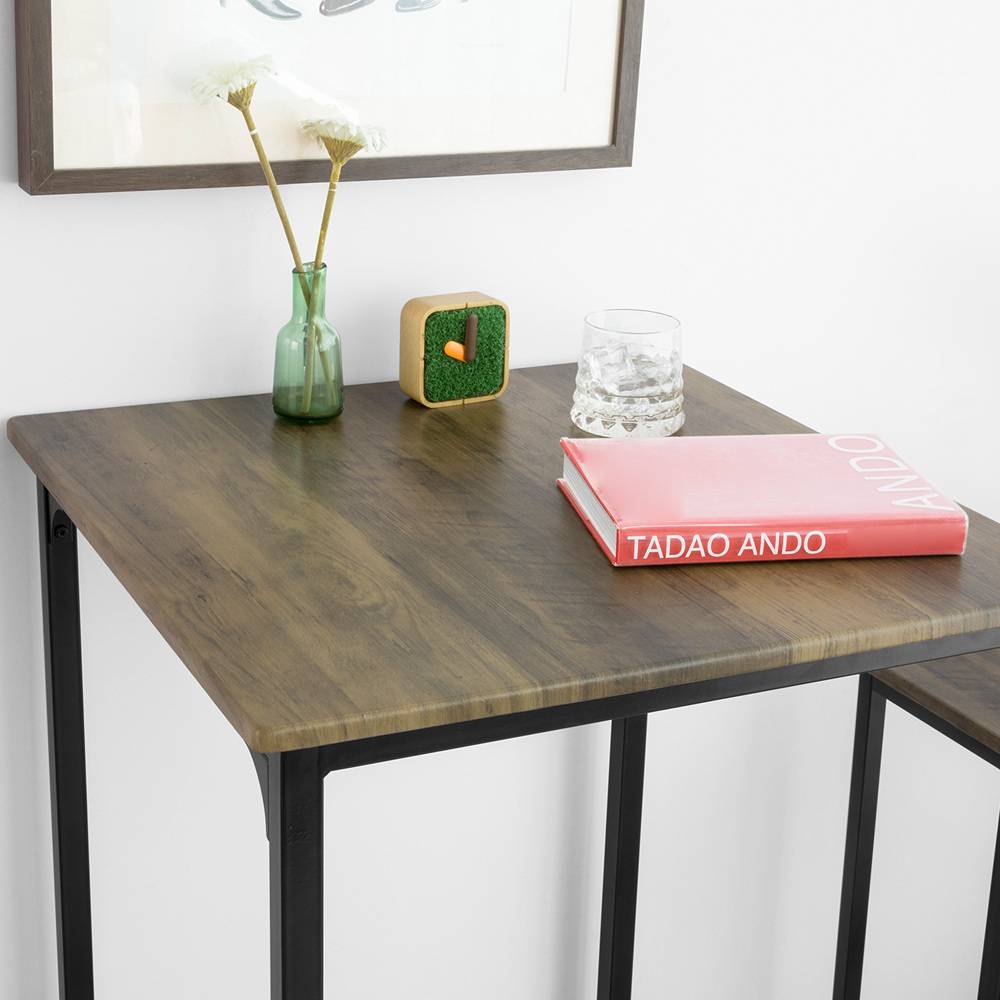 Sobuy - Ensemble Table de Bar + 2 Chaises de Bar Table Mange-Debout Table Haute Cuisine Set de Table + 2 Tabourets de Bar avec Repose-Pieds SoBuy - Image 6