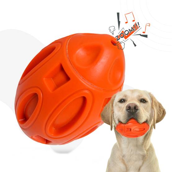 Petsation - Jouet orange en latex à mâcher robuste et résistant pour moyens et grands chiens - Petsation - Image 1