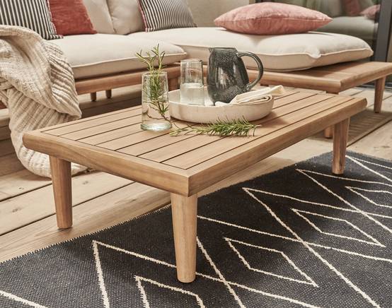 Papeete - salon bas de jardin 4 places + table - en bois d'acacia FSC 100% - Best Mobilier - Image 4