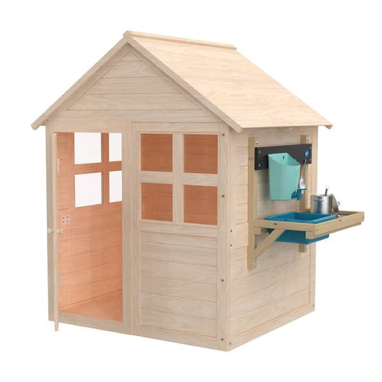 Maisonnette cabane enfant avec plancher et cuisine BOUTON D'OR COTTAGE en bois FSC® - Image 6